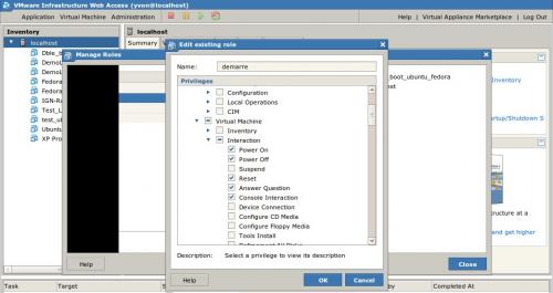 VMware-Server : affectation de droits
d'accès