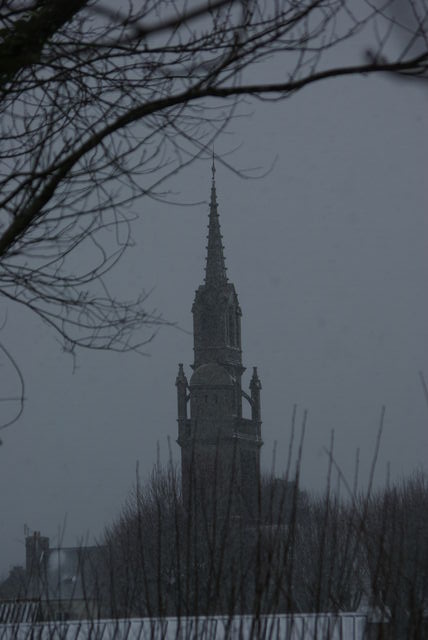 neige février 2021, chapelle de Saint Carré
